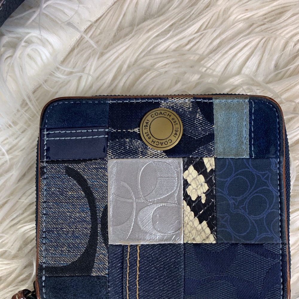 SOLD! Vtg COACH Leather Rare Patchwork handbag - Picture 3 of 8